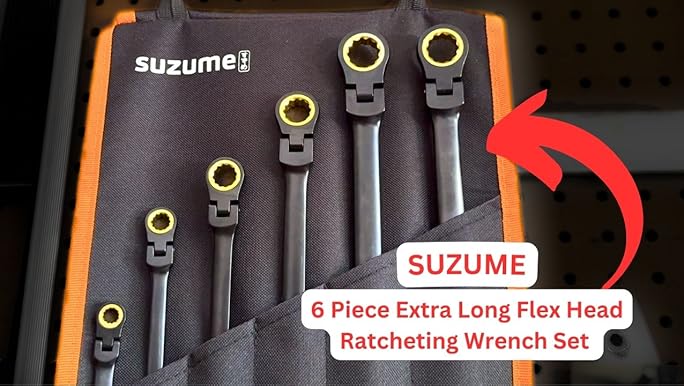 RATELWORKSWPT EXTENSION UNITエクステンションユニット SUZUME Extra Long Flex Head Ratcheting Wrench Set 6PCS (8